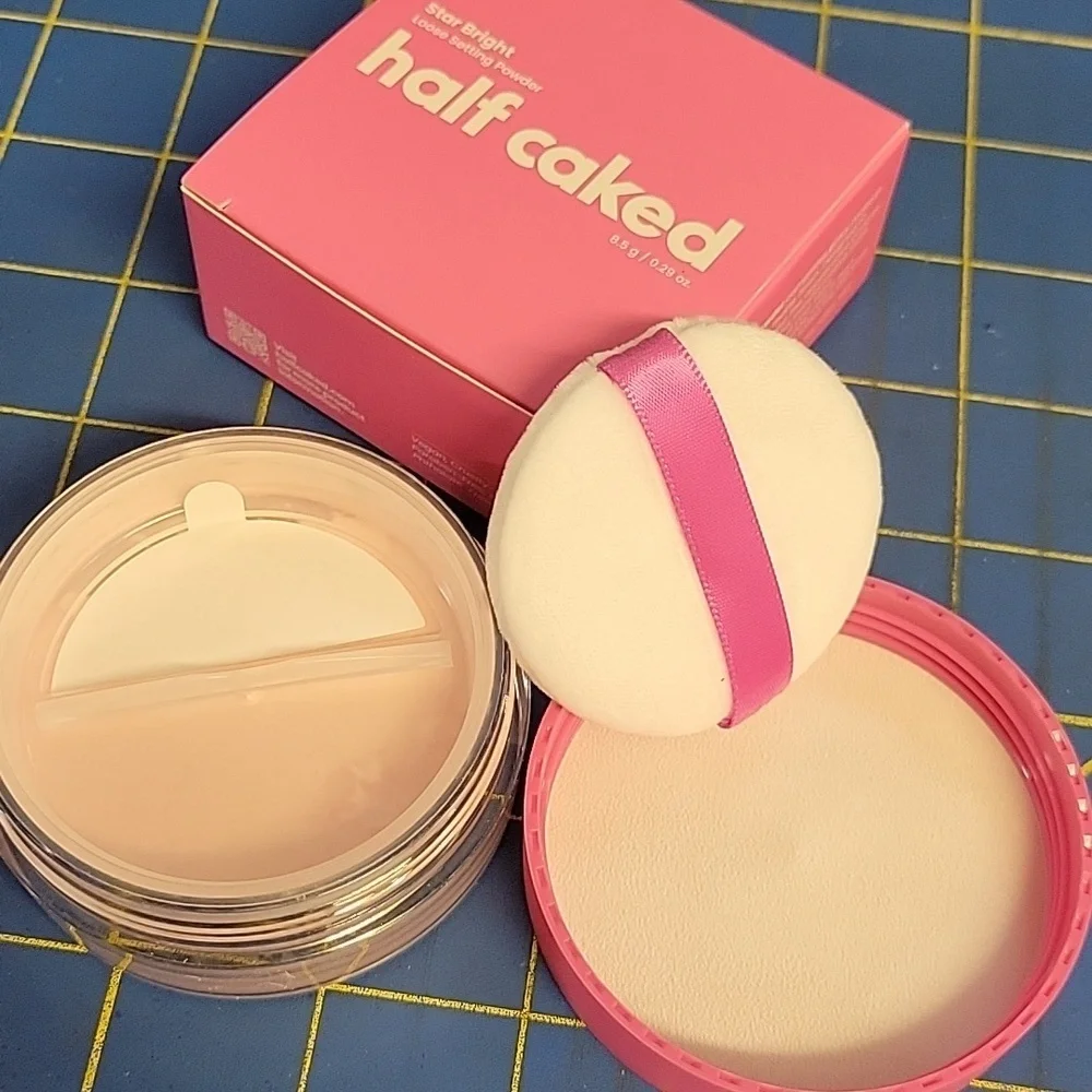 Half Caked Star Bright Loose Setting Powder 8.5g New  - Pink